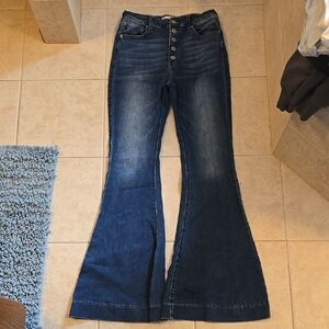 Women's Flared Blue Jeans KanCan Size 28